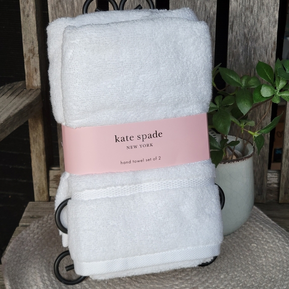 kate spade Other - Kate Spade set of white hand towels NWT
